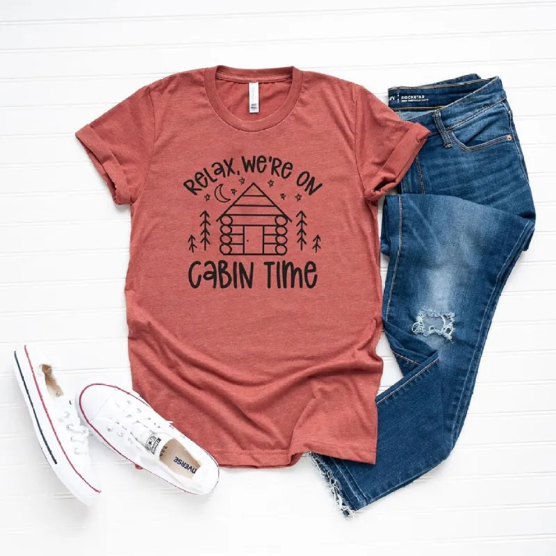 We're On Cabin Time Short Sleeve Crewnneck Tee sold by Zulily