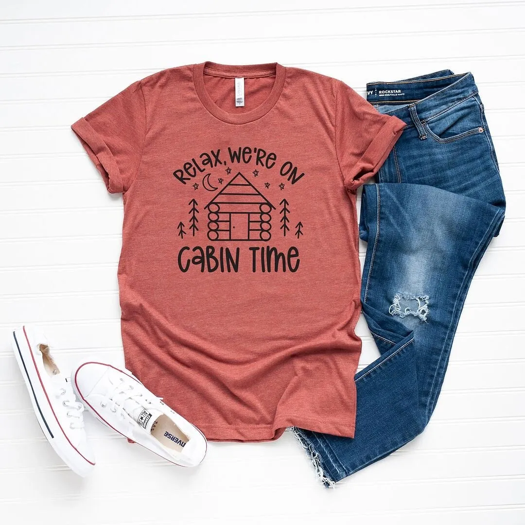 We're On Cabin Time Short Sleeve Crewnneck Tee sold by Zulily