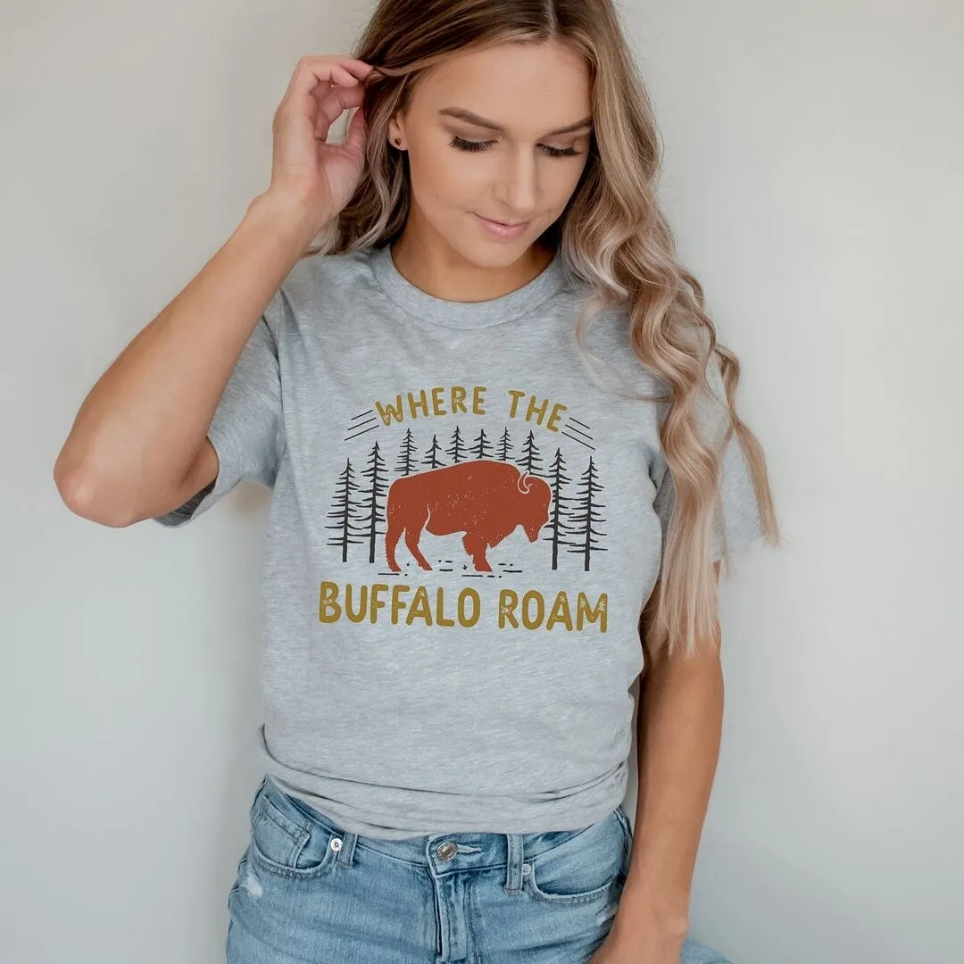 Where the Buffalo Roam Short Sleeve Crewnneck Tee sold by Zulily product image thumbnail 3
