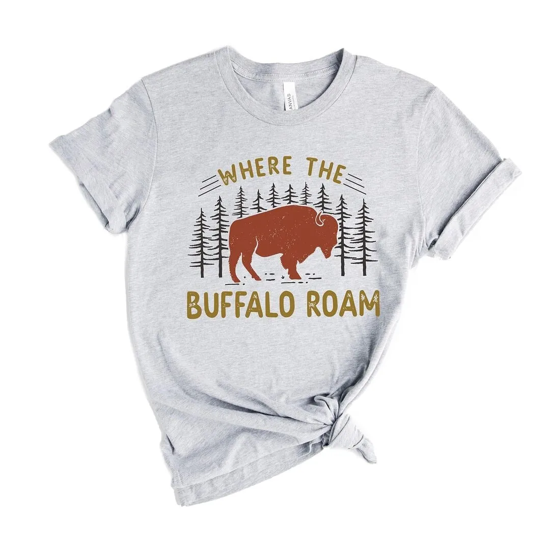 Where the Buffalo Roam Short Sleeve Crewnneck Tee sold by Zulily product image thumbnail 2