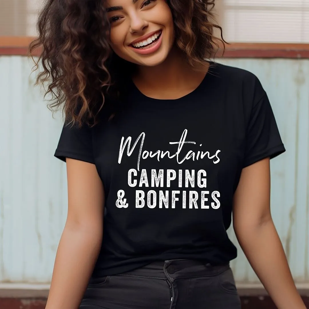 Mountains Camping and Bonfires Short Sleeve Crewnneck Tee sold by Zulily product image thumbnail 3