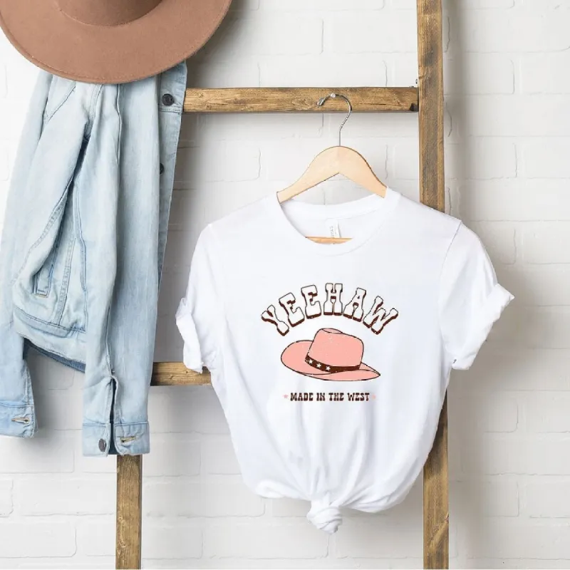 Yeehaw Made in the West Short Sleeve Crewnneck Tee sold by Zulily