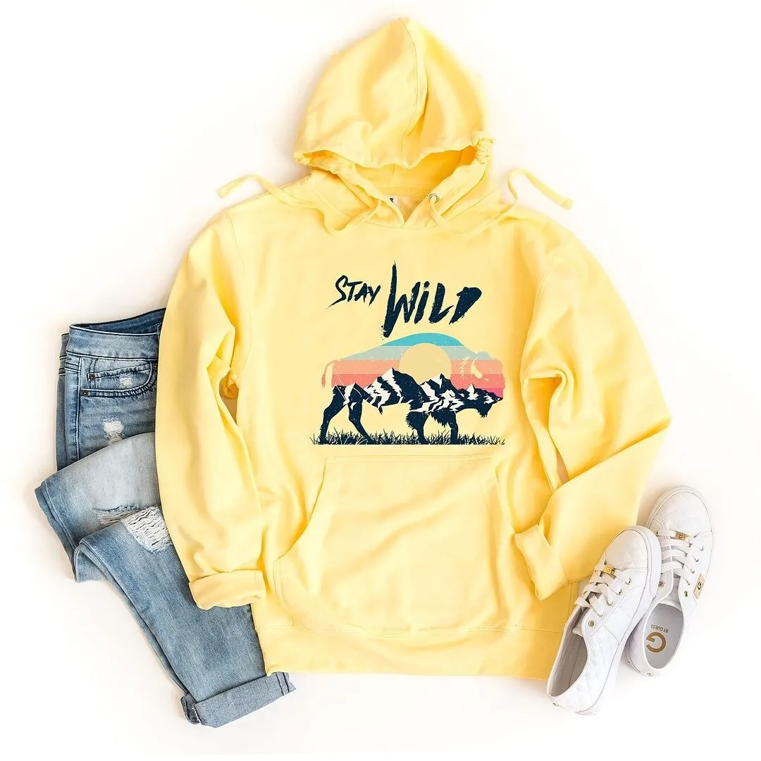 Stay Wild Buffalo Graphic Hoodie sold by Zulily