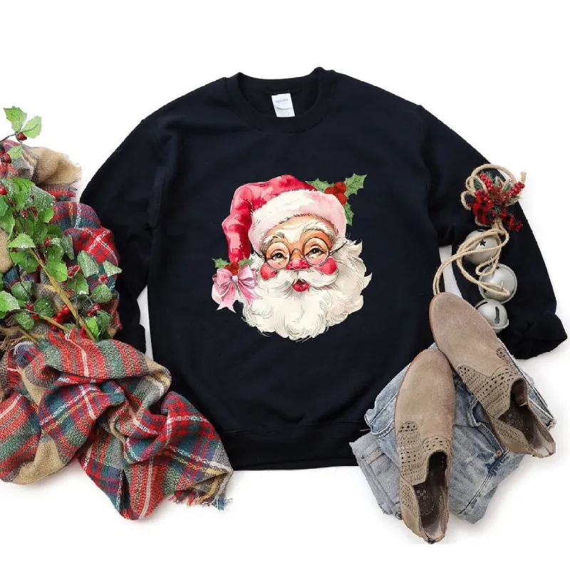 Watercolor Santa Face Graphic Sweatshirt sold by Zulily