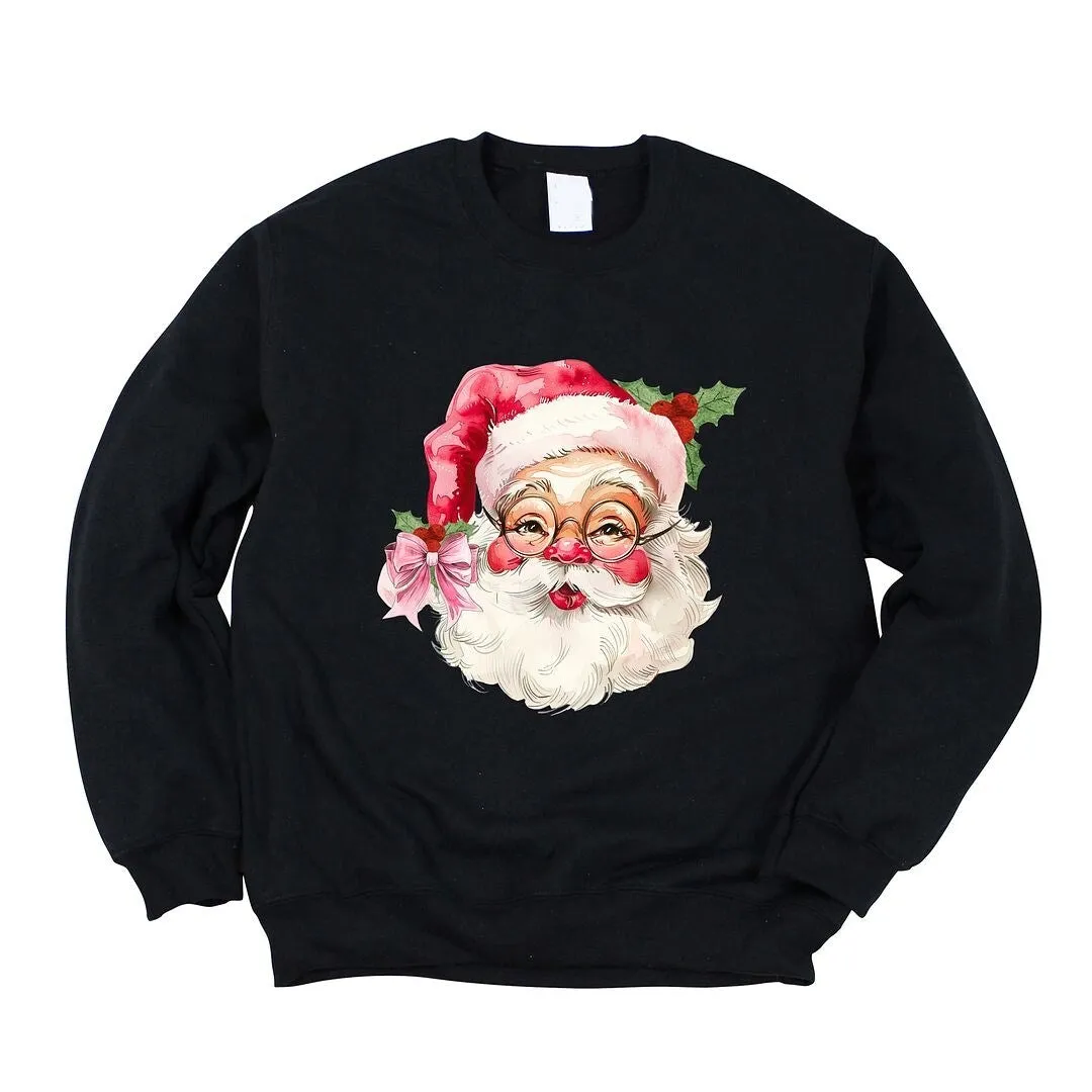 Watercolor Santa Face Graphic Sweatshirt sold by Zulily product image thumbnail 2