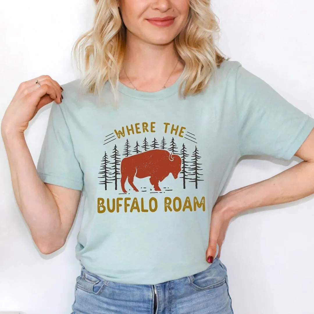 Where the Buffalo Roam Short Sleeve Crewnneck Tee sold by Zulily product image thumbnail 3