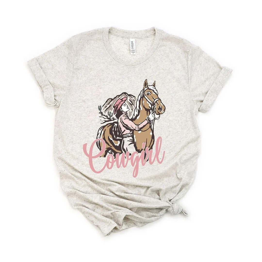 Retro Cowgirl Horse Short Sleeve Crewnneck Tee sold by Zulily product image thumbnail 2
