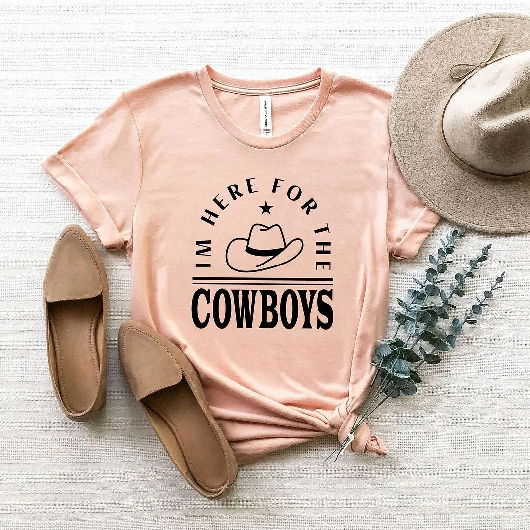 I'm Here for the Cowboys Hat Short Sleeve Crewnneck Tee sold by Zulily