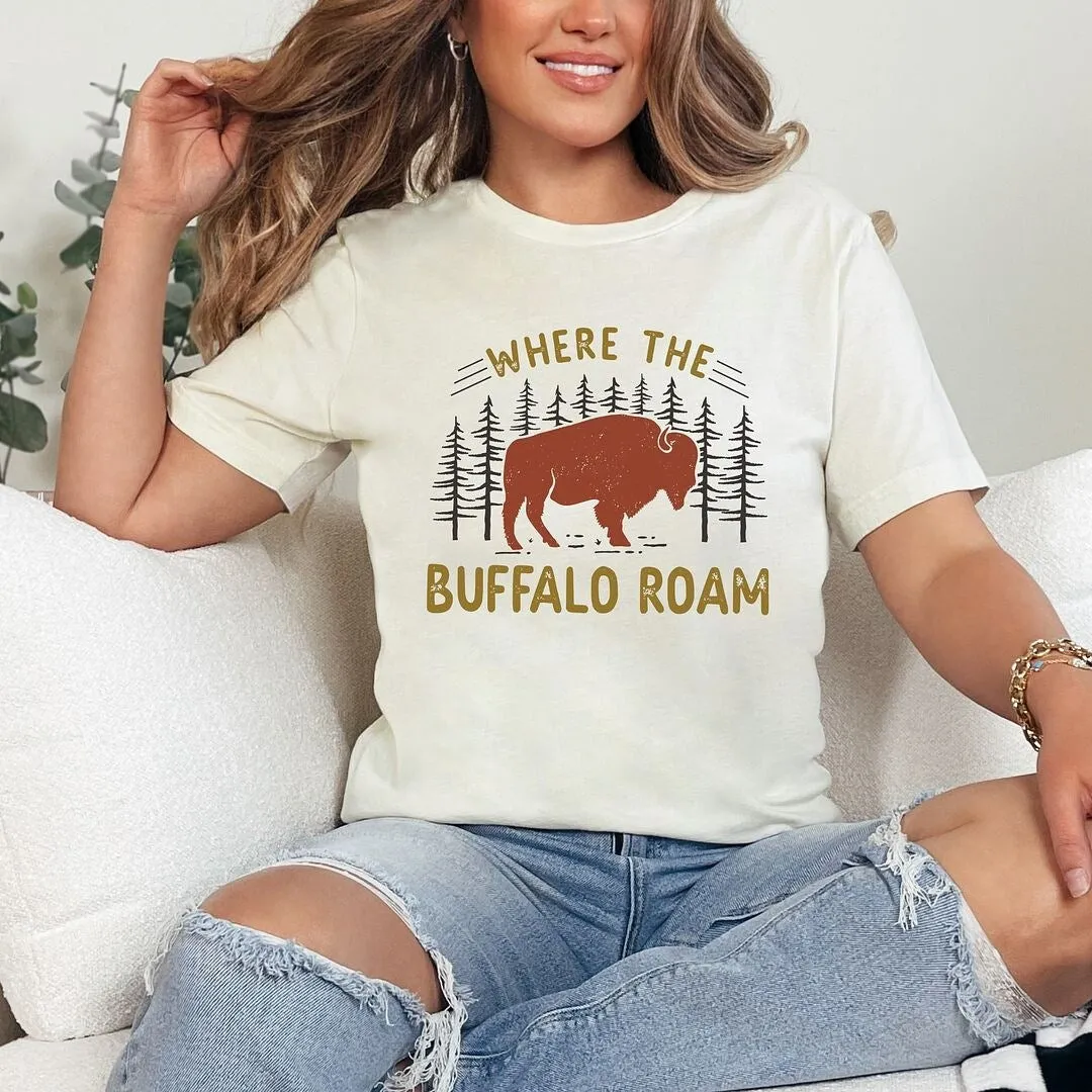 Where the Buffalo Roam Short Sleeve Crewnneck Tee sold by Zulily product image thumbnail 3