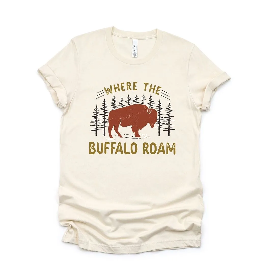Where the Buffalo Roam Short Sleeve Crewnneck Tee sold by Zulily product image thumbnail 2