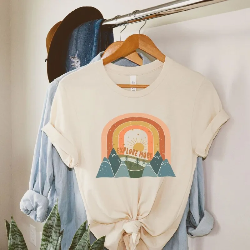 Boho Explore More Short Sleeve Crewnneck Tee sold by Zulily