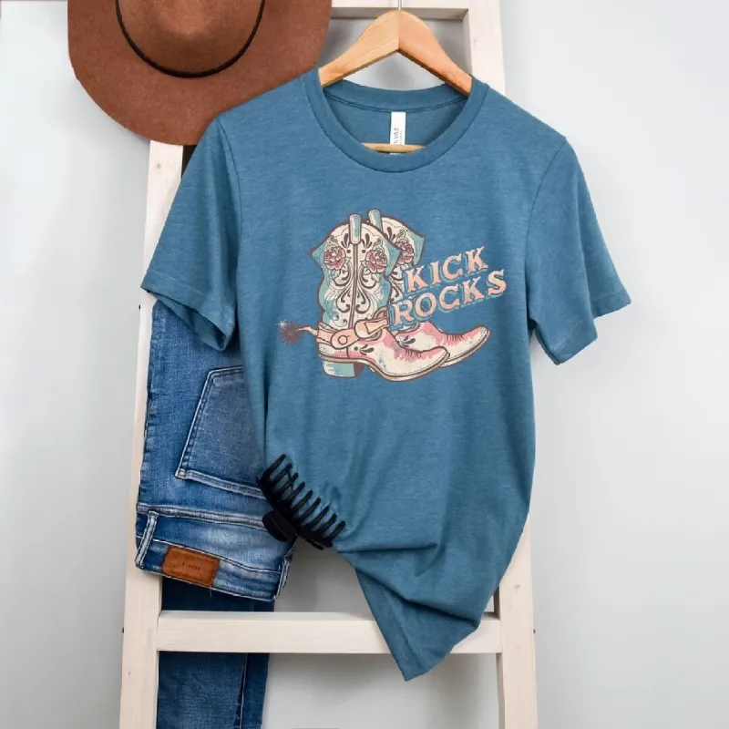 Kick Rocks Boots Short Sleeve Crewnneck Tee sold by Zulily