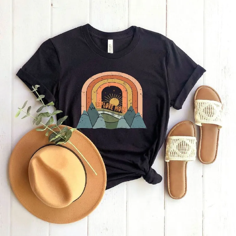 Boho Explore More Short Sleeve Crewnneck Tee sold by Zulily