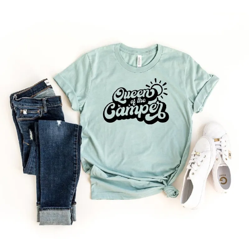 Queen of the Camper Retro Short Sleeve Crewnneck Tee sold by Zulily