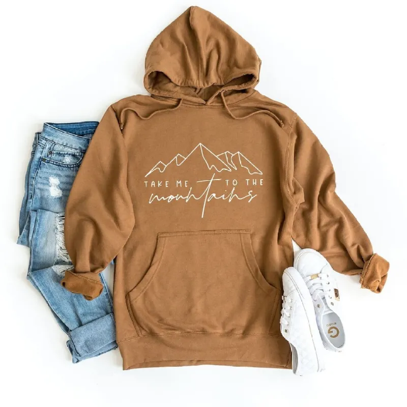 Take Me To The Mountains Cursive Graphic Hoodie sold by Zulily