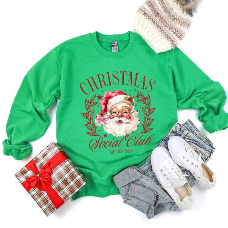Christmas Social Club Santa Graphic Sweatshirt sold by Zulily