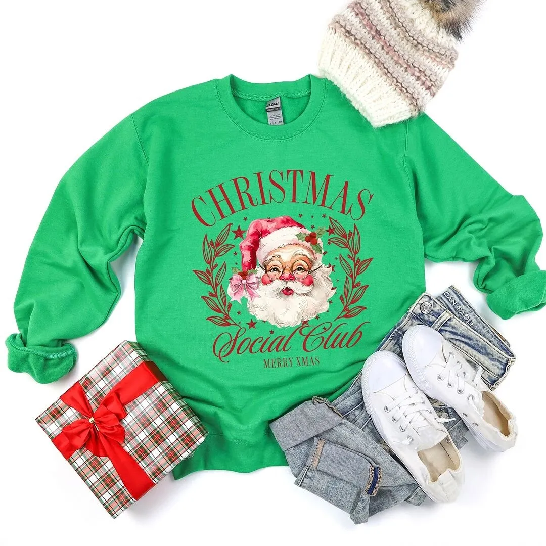 Christmas Social Club Santa Graphic Sweatshirt sold by Zulily
