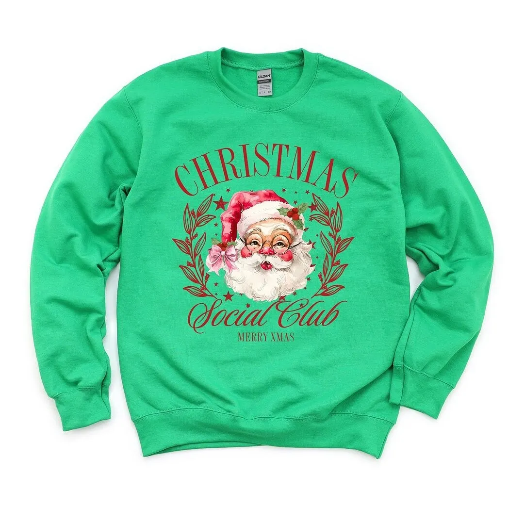 Christmas Social Club Santa Graphic Sweatshirt sold by Zulily product image thumbnail 2
