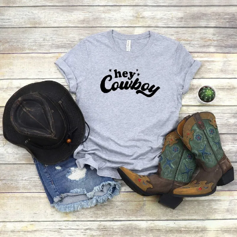 Hey Cowboy Stars Short Sleeve Crewnneck Tee made by Zulily