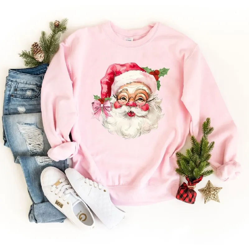 Watercolor Santa Face Graphic Sweatshirt sold by Zulily