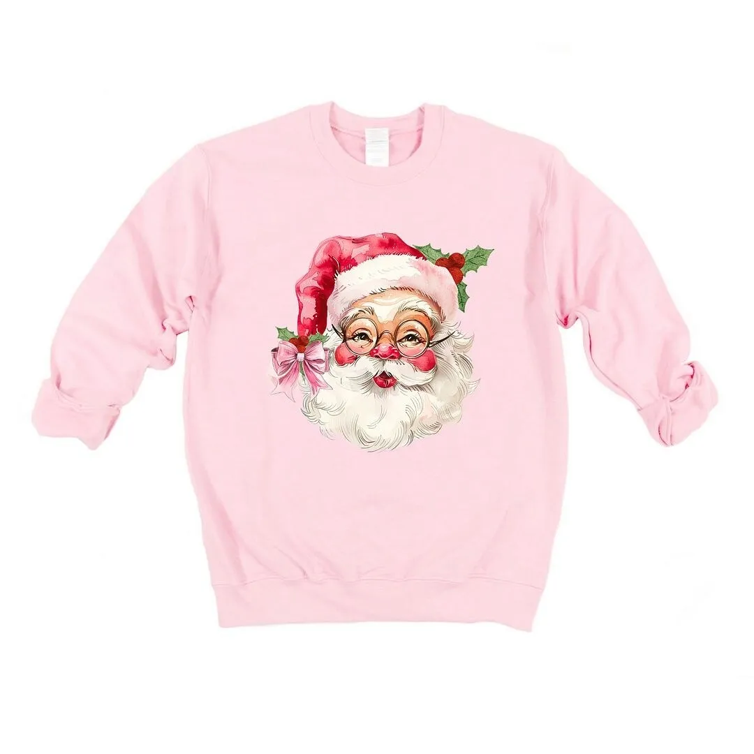 Watercolor Santa Face Graphic Sweatshirt sold by Zulily product image thumbnail 2