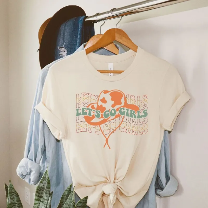 Let's Go Girls Hat Short Sleeve Crewnneck Tee sold by Zulily