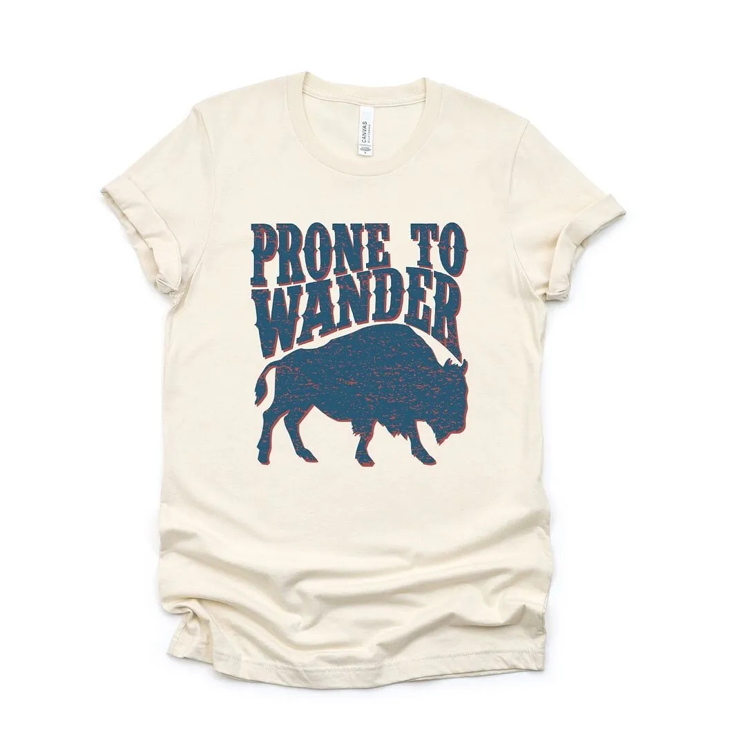 Prone to Wander Short Sleeve Crewnneck Tee sold by Zulily product image thumbnail 2