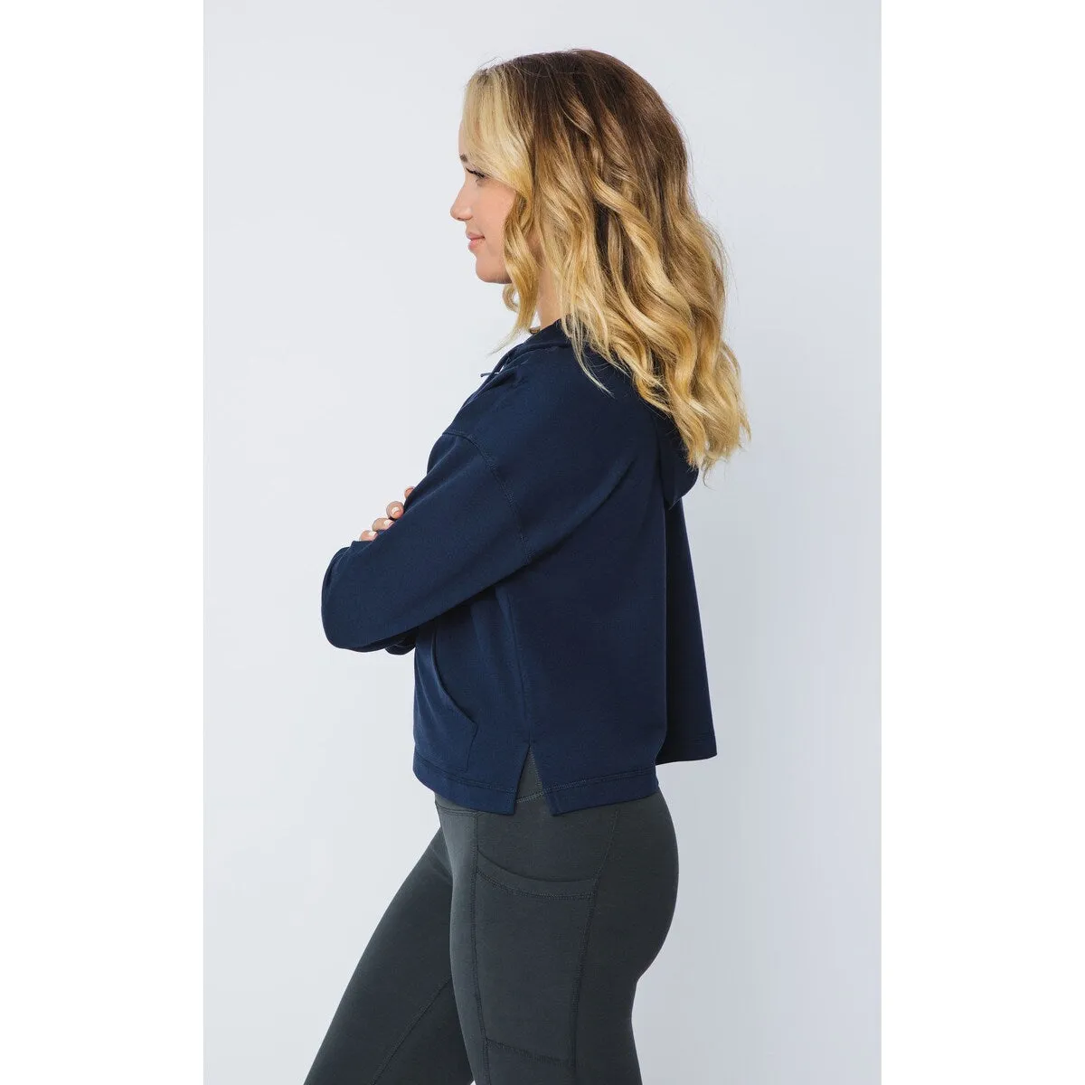 90 Degree By Reflex French Terry Zip Front Hoodie sold by Zulily product image thumbnail 5