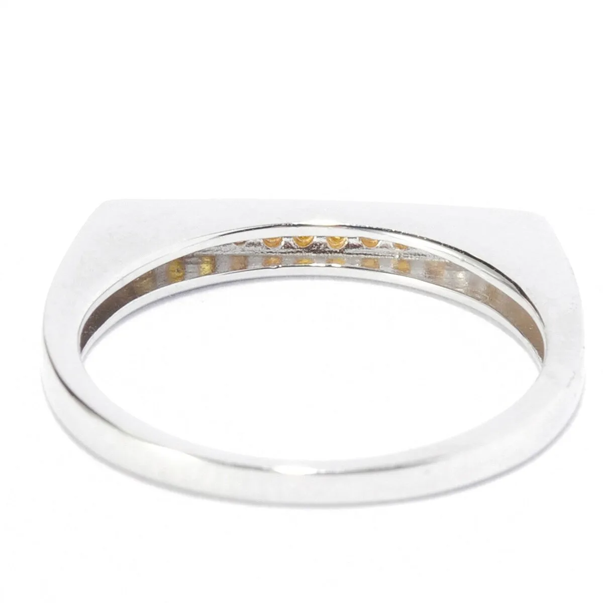 Yellow Diamond Sterling Silver Flat Top Stackable Ring sold by Zulily product image thumbnail 4