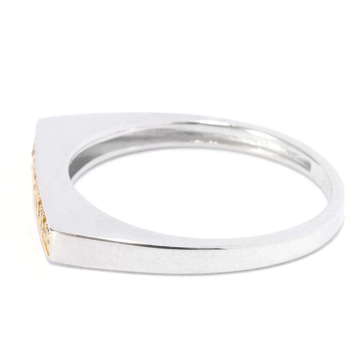 Yellow Diamond Sterling Silver Flat Top Stackable Ring sold by Zulily product image thumbnail 3