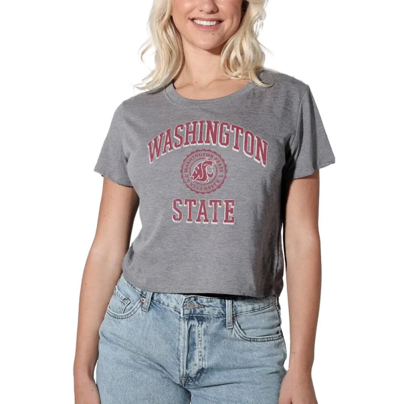 Washington State University Classic Seal Women's Crop Top T Shirt sold by Zulily