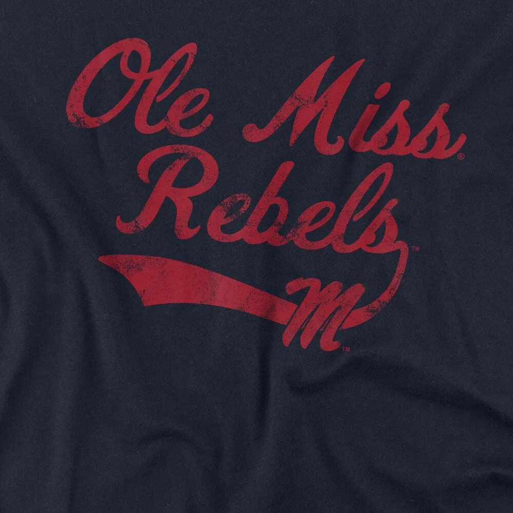 University of Mississippi Vintage Script Women's Crop Top T Shirt sold by Zulily product image thumbnail 3