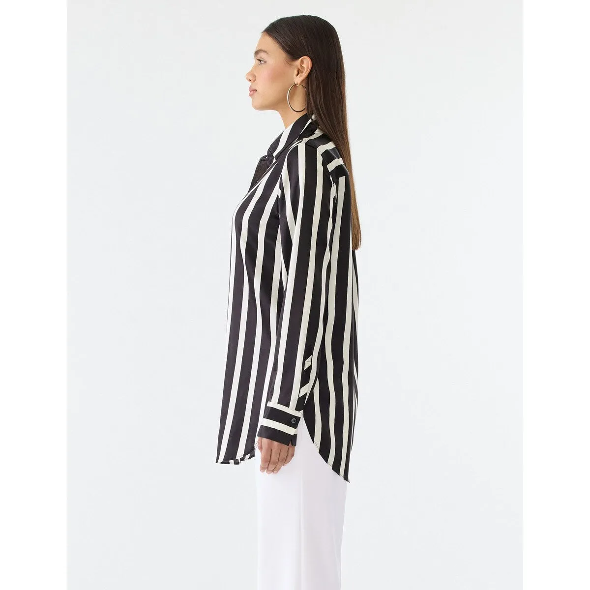 Gstq Striped Button Down Tunic sold by Zulily