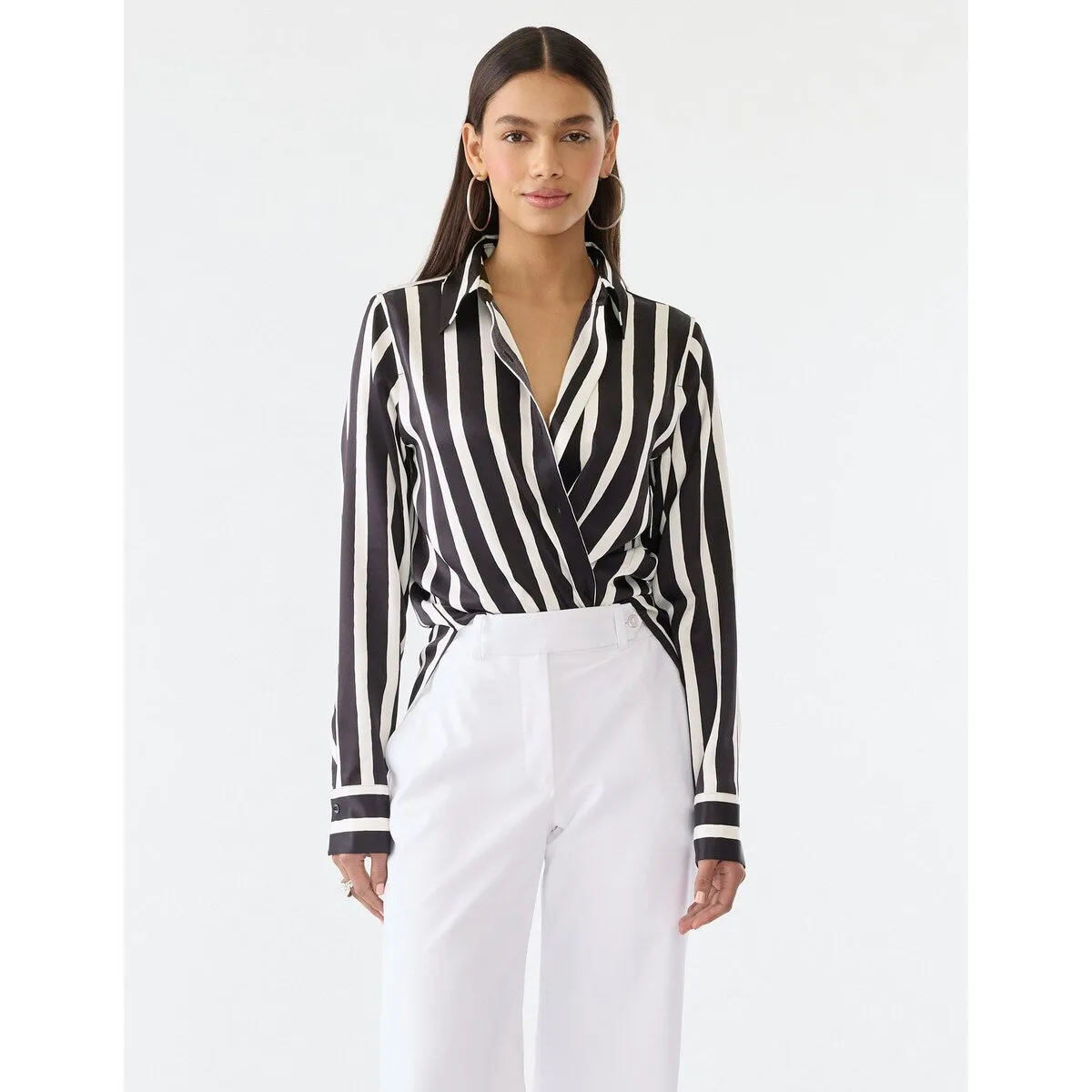 Gstq Striped Button Down Tunic sold by Zulily product image thumbnail 3