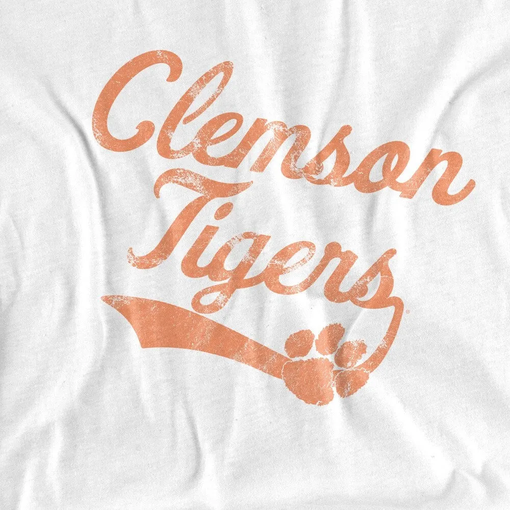 Clemson University Vintage Script Women's Crop Top T Shirt sold by Zulily product image thumbnail 4