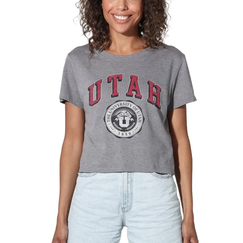 University of Utah Classic Seal Women's Crop Top T Shirt sold by Zulily