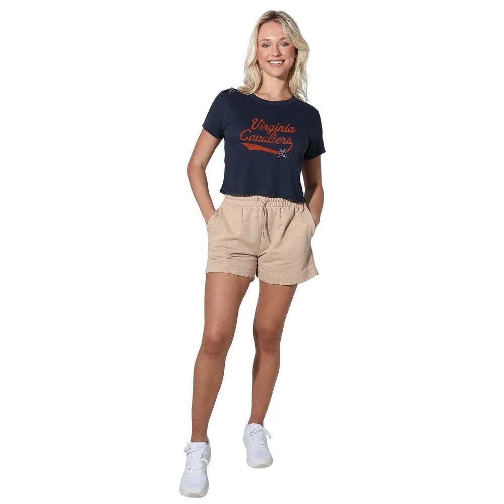 University of Virginia Vintage Script Women's Crop Top T Shirt sold by Zulily product image thumbnail 4