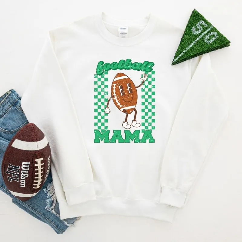 Checkered Football Mama Graphic Sweatshirt sold by Zulily