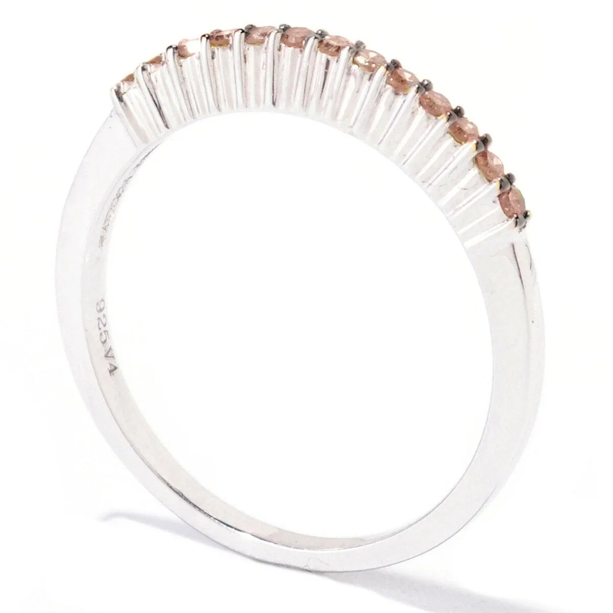 Champagne Diamond Sterling Silver Stackable Band Ring sold by Zulily product image thumbnail 2