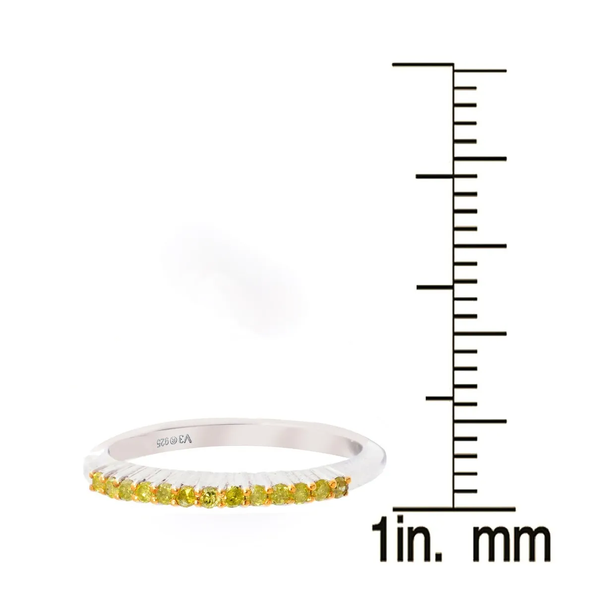 Yellow Diamond Sterling Silver Stackable Band Ring sold by Zulily product image thumbnail 4