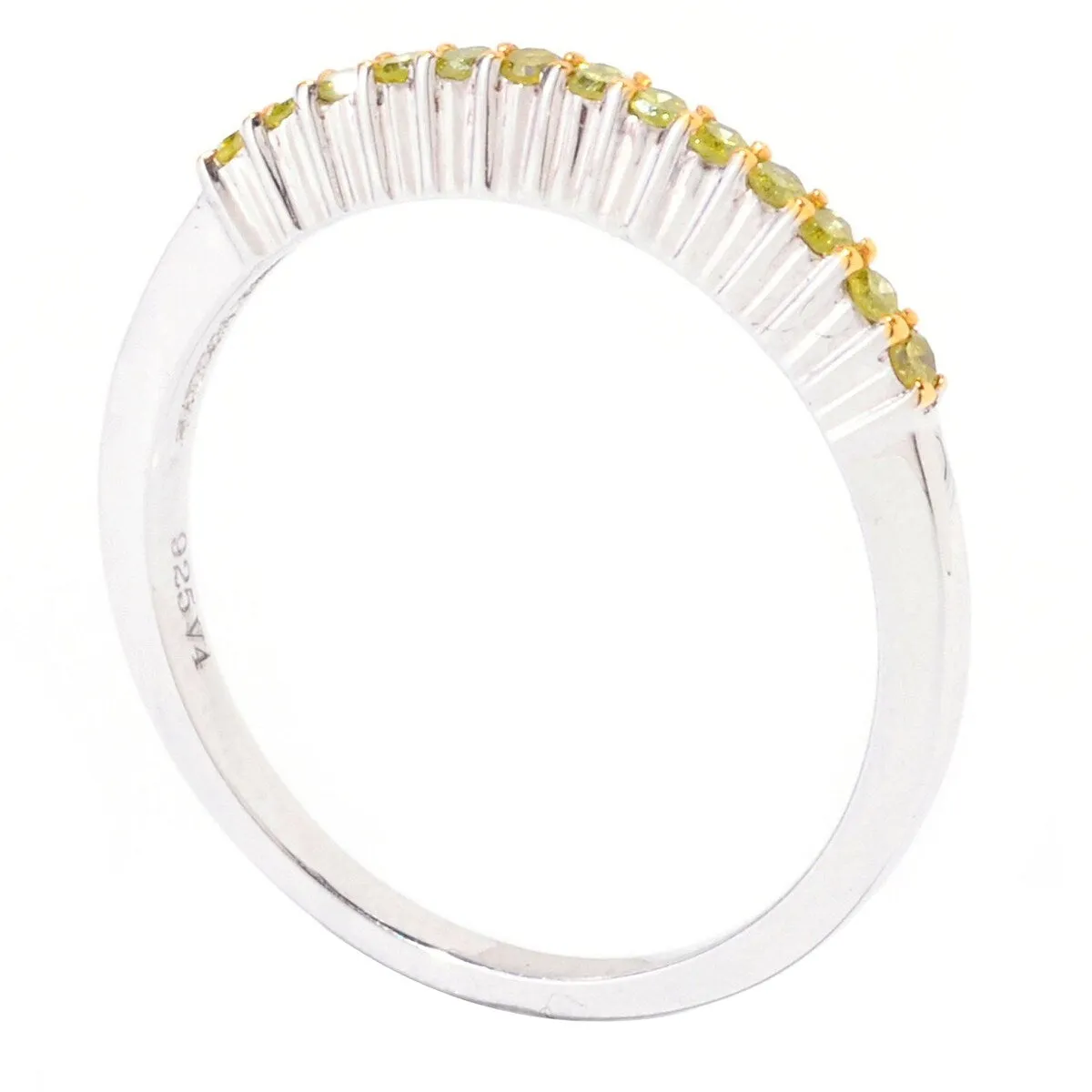 Yellow Diamond Sterling Silver Stackable Band Ring sold by Zulily product image thumbnail 2