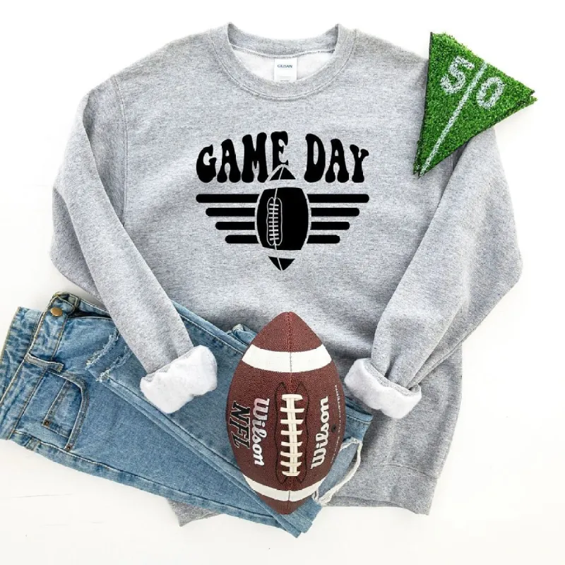 Football Game Day Stripes Graphic Sweatshirt sold by Zulily