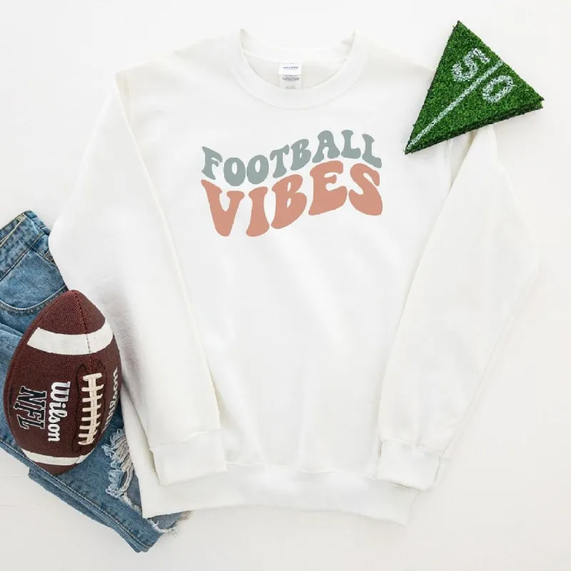 Football Vibes Colorful Graphic Sweatshirt sold by Zulily