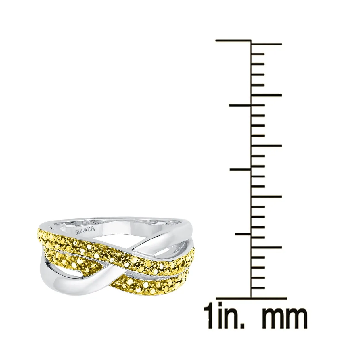 Sterling Silver Natural Yellow Diamond Promise Ring sold by Zulily product image thumbnail 3