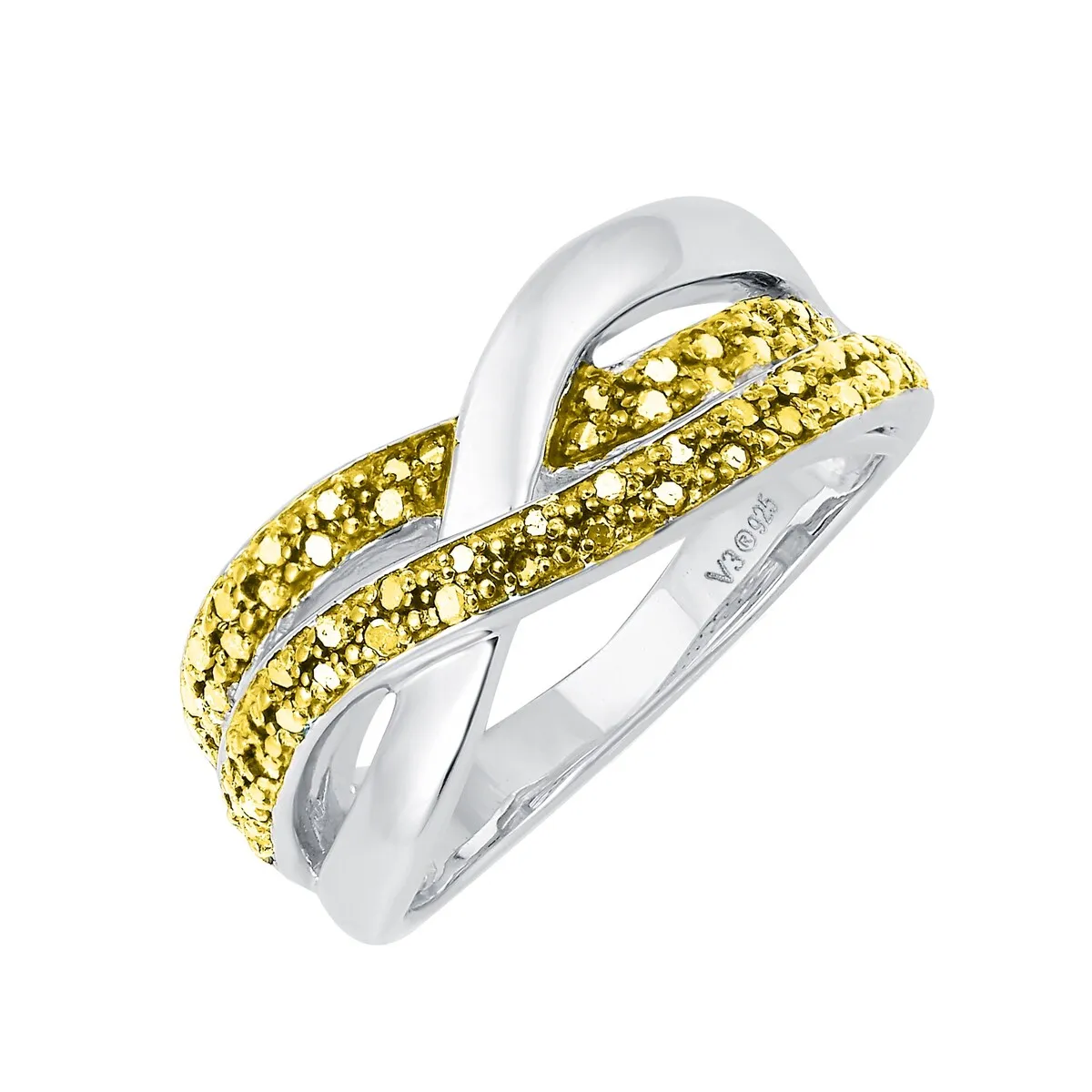 Sterling Silver Natural Yellow Diamond Promise Ring sold by Zulily product image thumbnail 2