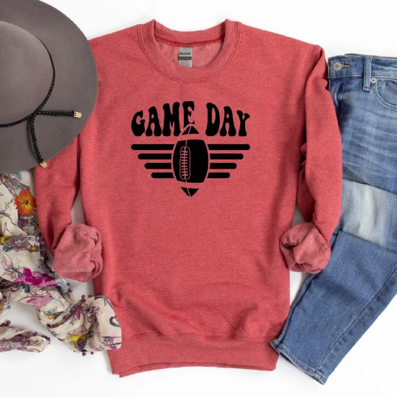 Football Game Day Stripes Graphic Sweatshirt sold by Zulily