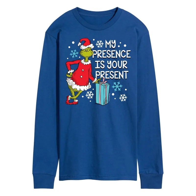 The Grinch My Presence Is Your Present Long Sleeve sold by Zulily