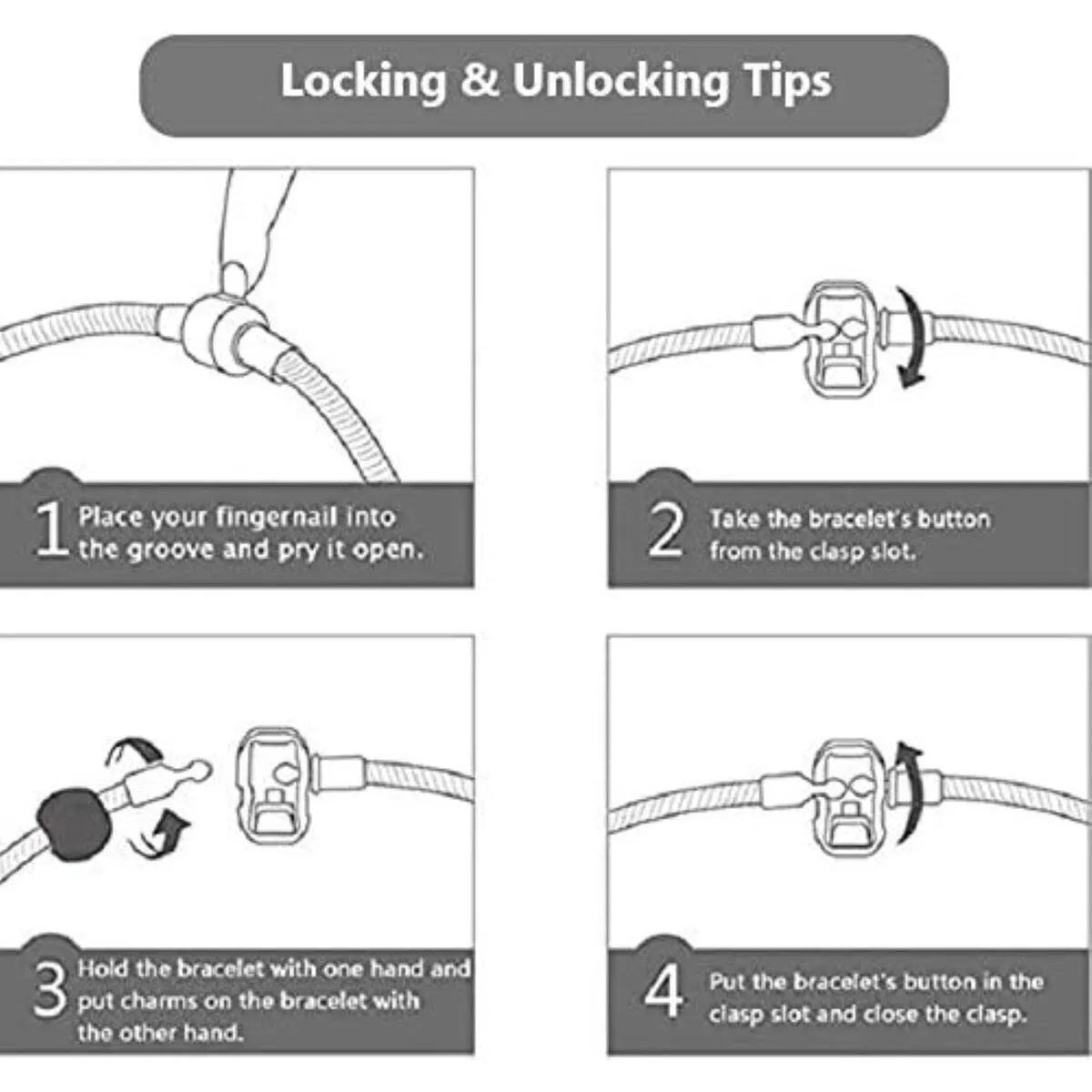 White Gold Plated Crystal Heart Charm Beaded Bracelet - Silver Blue Purple sold by Zulily product image thumbnail 4