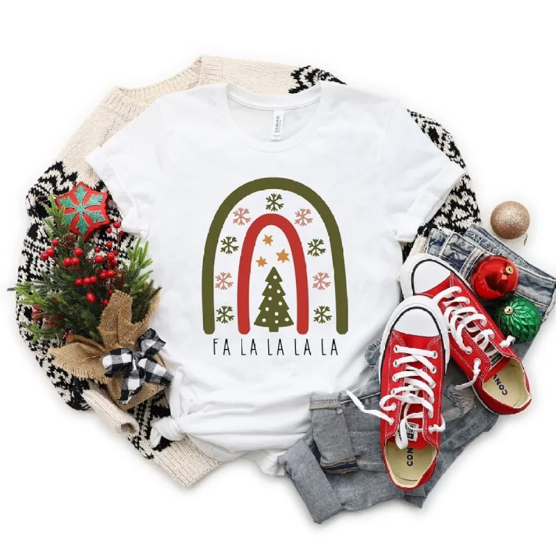 Boho Fa La La Rainbow Short Sleeve Crewnneck Tee sold by Zulily