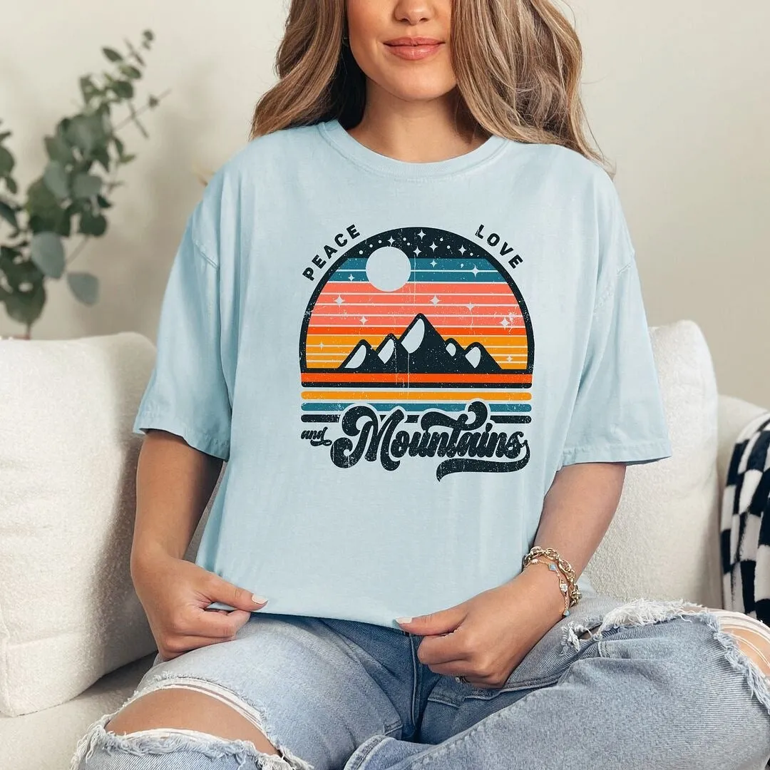 Peace Love and Mountains Garment Dyed Tee sold by Zulily product image thumbnail 3